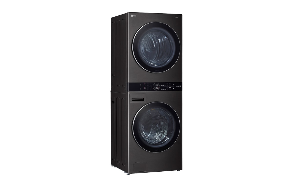 LG Torre de lavado WashTower™ LG 25Kg(lavado) / 22Kg (Secado Eléctrico) Carga Frontal Inverter AI DD™ ThinQ Color: Negro, Left side view, WK25BS6E, thumbnail 14