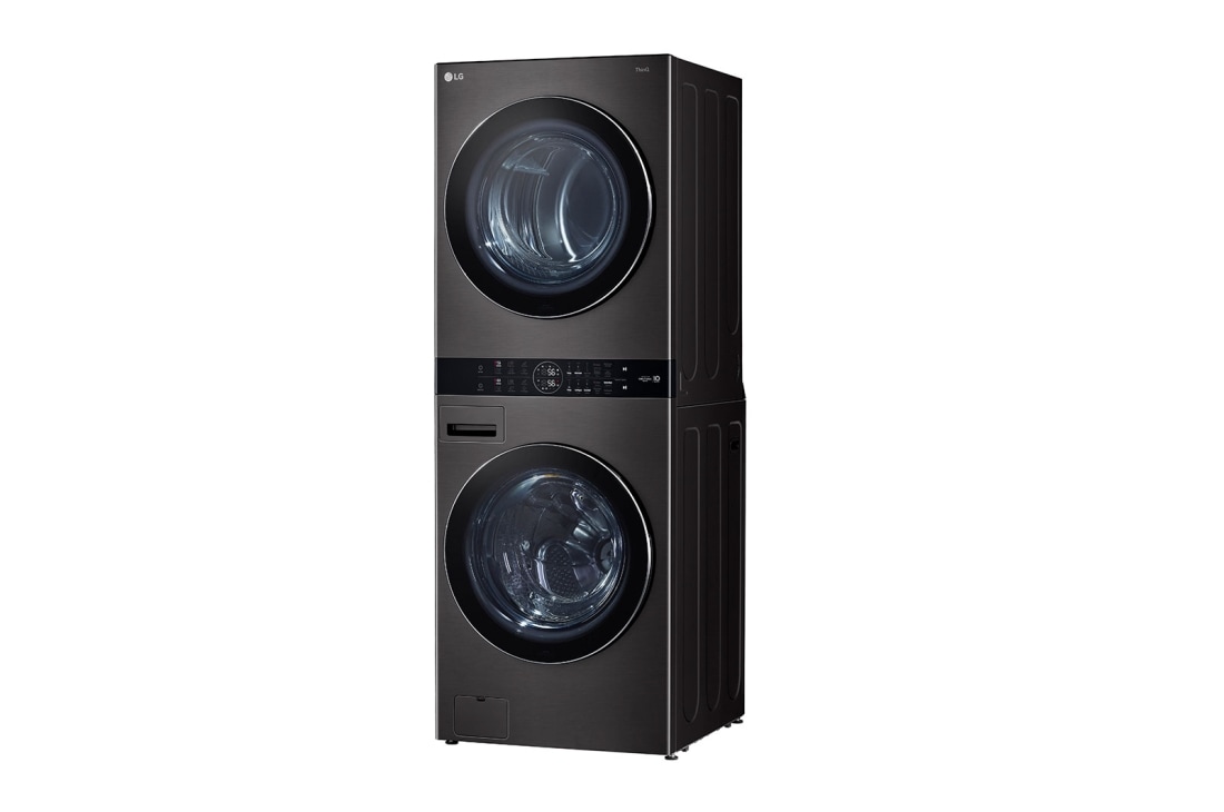 LG Torre de lavado WashTower™ LG 25Kg(lavado) / 22Kg (Secado Eléctrico) Carga Frontal Inverter AI DD™ ThinQ Color: Negro, Right side view, WK25BS6E, thumbnail 15