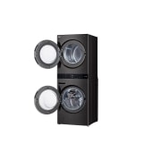 LG Torre de lavado WashTower™ LG 25Kg(lavado) / 22Kg (Secado Eléctrico) Carga Frontal Inverter AI DD™ ThinQ Color: Negro, Right side view with door open, WK25BS6E, thumbnail 13