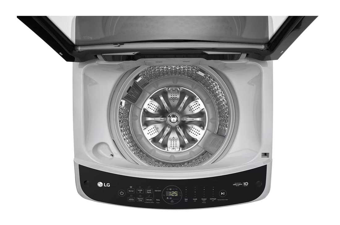 LG Lavadora de 19 kg carga superior con AI DD, Gris, top view, WT19DV6T, thumbnail 5