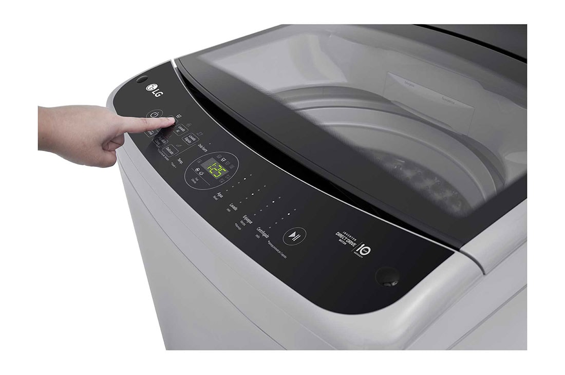 LG Lavadora de 19 kg carga superior con AI DD, Gris, button view, WT19DV6T, thumbnail 7