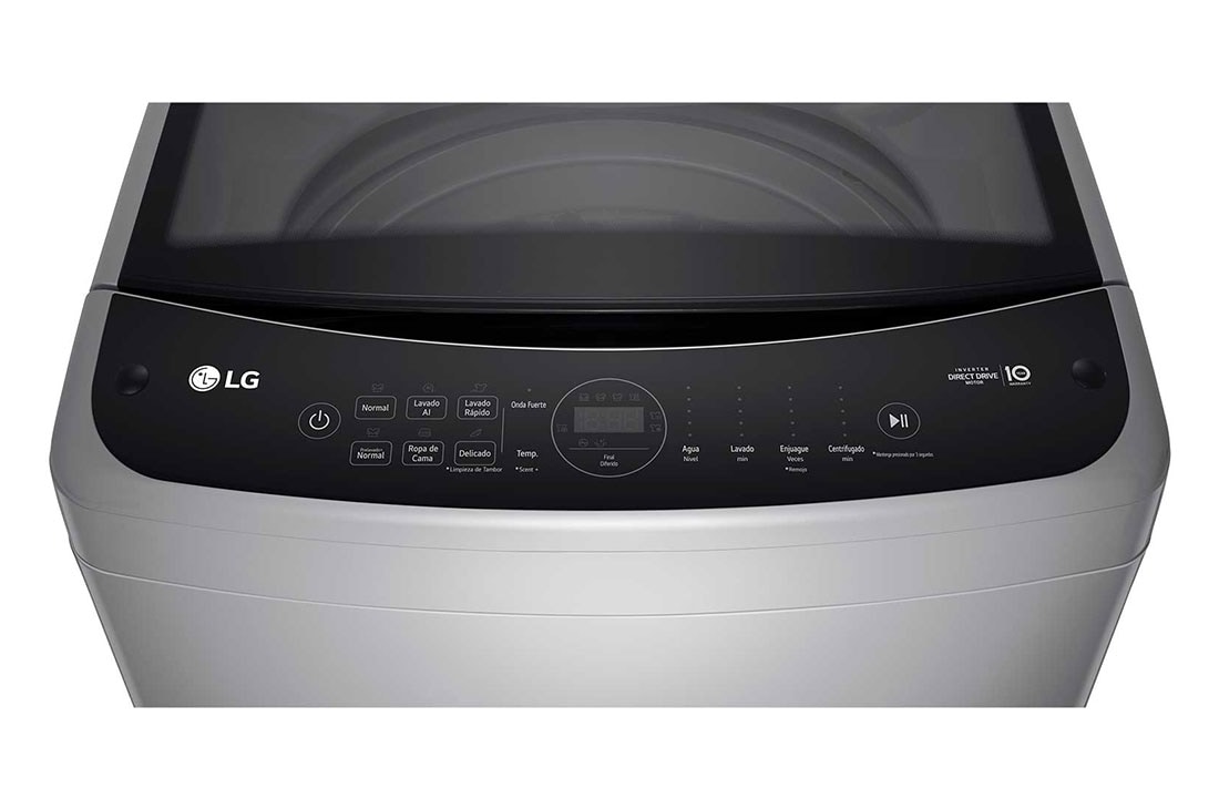 LG Lavadora de 19 kg carga superior con AI DD, Gris, top view, WT19DV6T, thumbnail 10