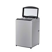 LG Lavadora de 19 kg carga superior con AI DD, Gris, side view top door open, WT19DV6T, thumbnail 9