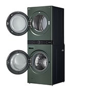 LG Torre de lavado WashTower™ LG 25Kg(lavado) / 22Kg (Modelo a Gas) Carga Frontal Inverter AI DD™ ThinQ Color: Green / Green, Vista cercana de la entrada del detergente, WK25GGS6, thumbnail 5