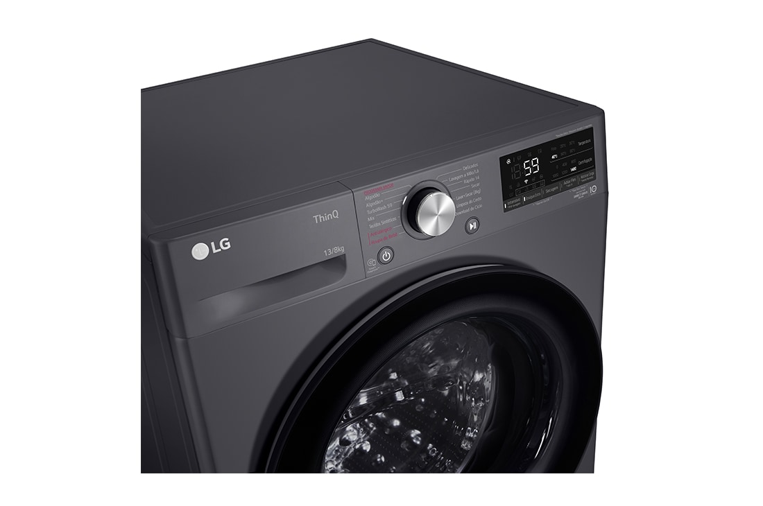 LG Lavadora Secadora Carga Frontal 13/8 kg | 6 Motion DD | DirectDrive Inverter | Smart ThinQ (Wi-Fi) | AI DD™, WD13MVC4S6, thumbnail 3