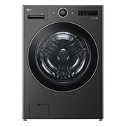 LG 22kg AI DD™ TurboWash360™ Washing Machine with Steam™ in Black Steel, WM23BFXS6, thumbnail 1