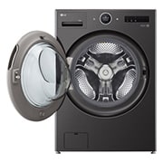 LG 22kg AI DD™ TurboWash360™ Washing Machine with Steam™ in Black Steel, WM23BFXS6, thumbnail 2