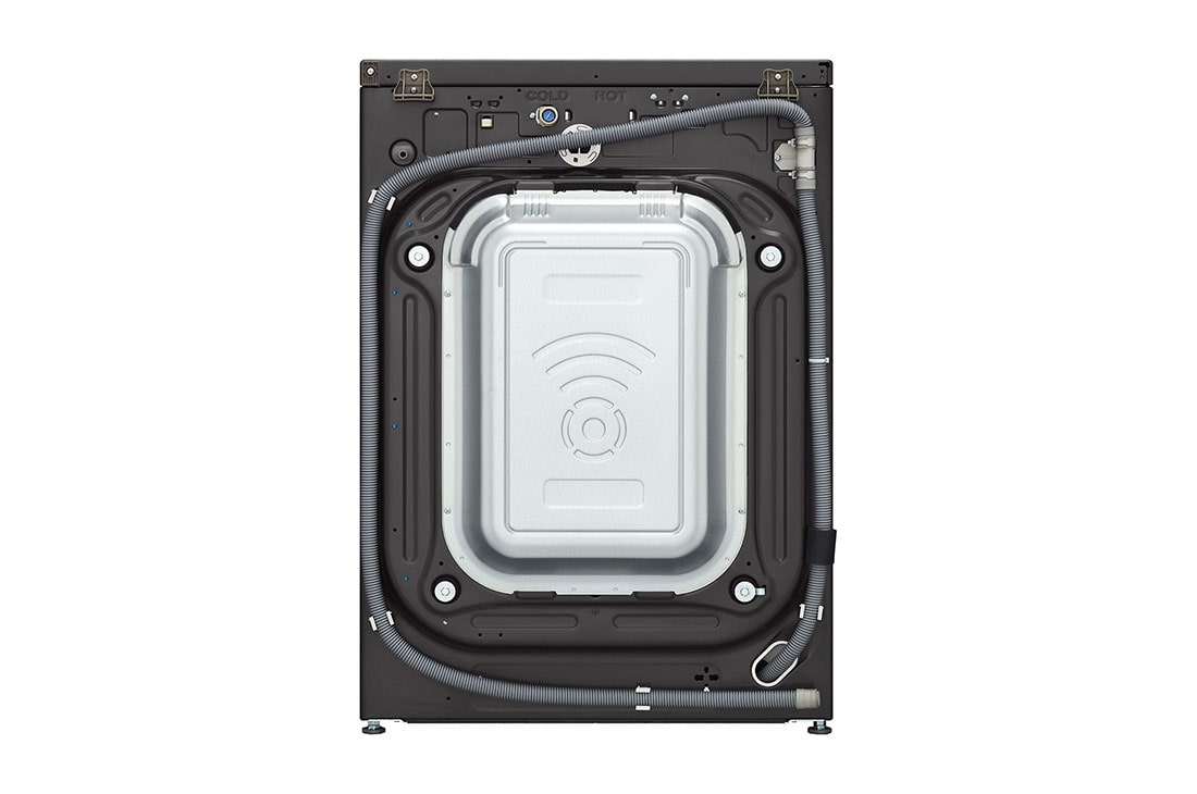 LG 22kg AI DD™ TurboWash360™ Washing Machine with Steam™ in Black Steel, Back, WM23BFXS6, thumbnail 13