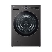 LG 22kg AI DD™ TurboWash360™ Washing Machine with Steam™ in Black Steel, Front, WM23BFXS6, thumbnail 1