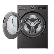 LG 22kg AI DD™ TurboWash360™ Washing Machine with Steam™ in Black Steel, Front Open, WM23BFXS6, thumbnail 2