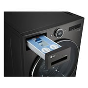 LG 22kg AI DD™ TurboWash360™ Washing Machine with Steam™ in Black Steel, Detergent Inlet Detail, WM23BFXS6, thumbnail 6
