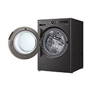 LG 22kg AI DD™ TurboWash360™ Washing Machine with Steam™ in Black Steel, Right Side Open, WM23BFXS6, thumbnail 9