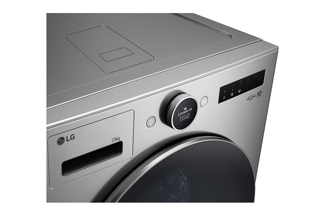 LG Lavadora 22 kg TurboWash360™ AI DD™ con vapor, Left port view, WM23VFXS6, thumbnail 3