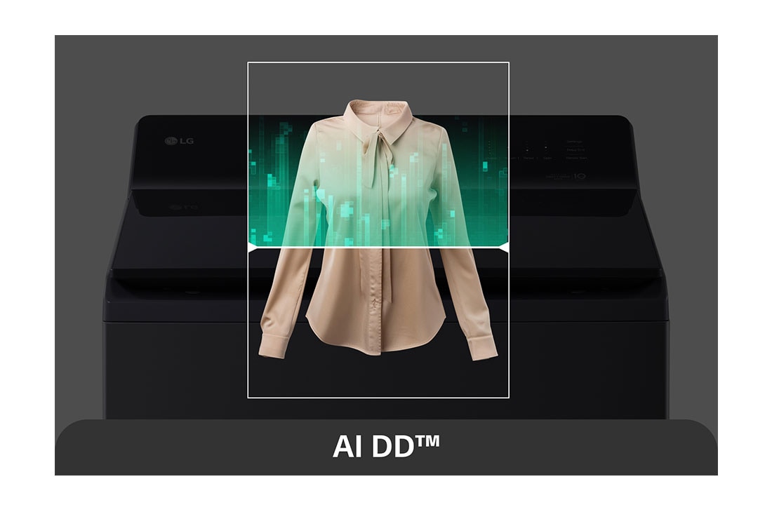 LG Lavadora LG Carga Superior AI DD™ (Inteligencia Artificial) TurboWash 3D™ con Panel LCD + LED 28kg - Color Grafito, USP image for the ai dd, WT28EGTX6, thumbnail 3