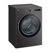 LG Secadora de Carga Frontal – DF74BFXS6B – 22 kg – Acero Negro– ThinQ, Tilted View, DF74BFXS6BE, thumbnail 11