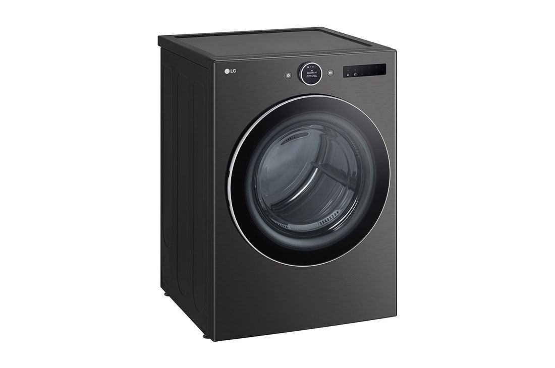 LG Secadora de Carga Frontal – DF74BFXS6B – 22 kg – Acero Negro– ThinQ, Tilted View, DF74BFXS6BE, thumbnail 11