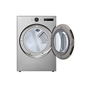 LG Secadora Eléctrica de Carga Frontal – DF74VFXS6BE – 22 kg – Gris – ThinQ, Front view of open door, DF74VFXS6BE, thumbnail 3