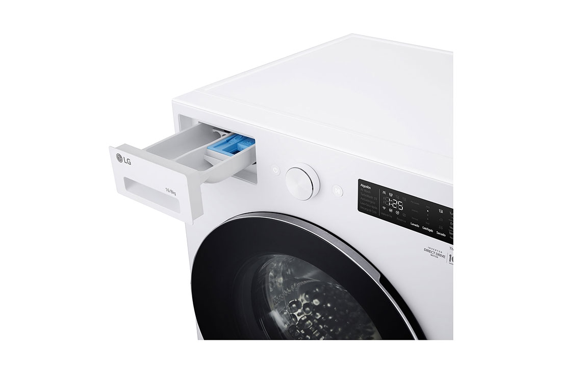 LG Lavasecadora LG Carga Frontal AI DD™ (Inteligencia Artificial) - Capacidad 20kg / 10kg - Color Blanco  , Detergent view, WD20EWNT6PC, thumbnail 4