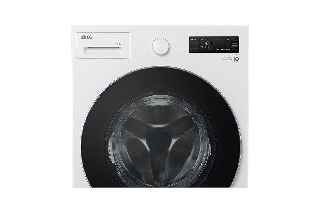 LG Lavasecadora LG Carga Frontal AI DD™ (Inteligencia Artificial) - Capacidad 20kg / 10kg - Color Blanco  , Front view, WD20EWNT6PC, thumbnail 5