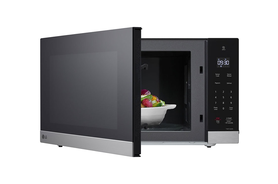 LG Microondas NeoChef™ Slim, side view door open, MSER1590S, thumbnail 8