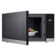 LG Microondas NeoChef™ Slim, side view door open, MSER1590S, thumbnail 8