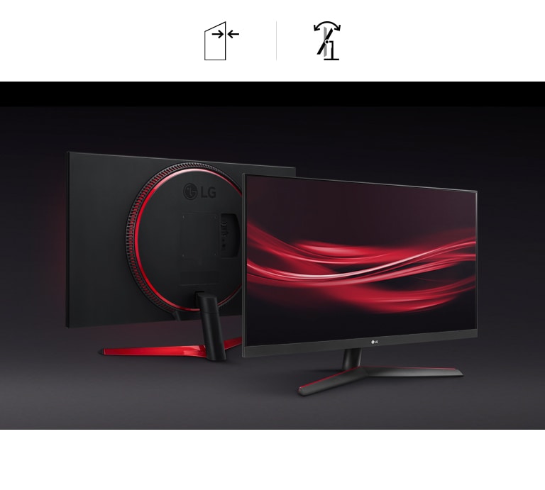 Monitor de diseño elegante y prácticamente sin bordes con soporte ajustable