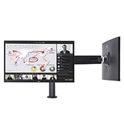 LG Monitor Ergo Dual QHD de 27 pulgadas con conexión en cadena, Modo de consulta: Una pantalla vista frontal y otra pantalla giratoria, 27QP88D-B, thumbnail 5