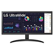 LG Monitor FHD HDR10 IPS UltraWide con AMD FreeSync™ de 26”, Vista frontal, 26WQ500-B, thumbnail 1
