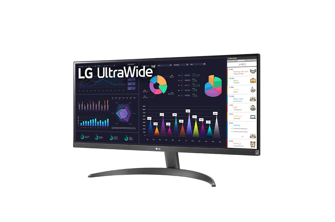 LG 29'' 21:9 UltraWide™ Full HD IPS Monitor with AMD FreeSync™, Vista lateral de +15 grados, 29WQ500-B, thumbnail 2
