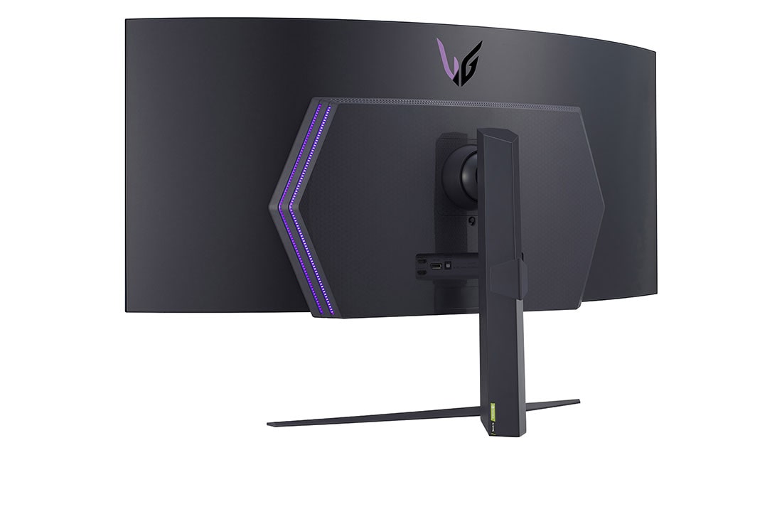 LG Monitor OLED Gaming Curvo de 45'' UltraGear™, vista en perspectiva trasera, 45GR95QE-B, thumbnail 9