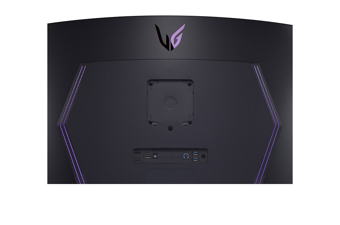 LG Monitor OLED Gaming Curvo de 45'' UltraGear™, close- up de los puertos, 45GR95QE-B, thumbnail 11