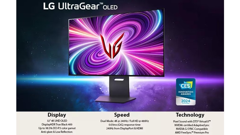 OLED 4K UHD UltraGearTM a 240 Hz