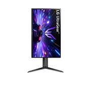 LG Monitor Gamer UltraGear™ 27'' FHD -IPS | 180Hz 1ms (GtG) - Pivoteable, μπροστινή όψη της οθόνης, η οποία έχει περιστραφεί στον οριζόντιο άξονα κατά 90 μοίρες σε κατακόρυφη προβολή, 27GS65F-B, thumbnail 10