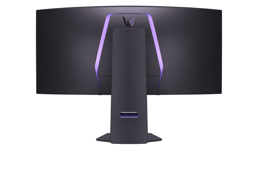 LG Monitor gaming curvo UltraGear™ OLED 800R de 39 pulgadas | 21:9 Ultra-WQHD 240Hz, 0,03 ms (GtG), DisplayHDR True Black 400, rear view with lights on, 39GS95QE-B, thumbnail 8