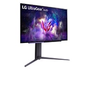LG Monitor UltraGear™ OLED QHD de 27'' con monitor para juegos con frecuencia de actualización de 240 Hz y FreeSync™ Premium Pro, side view, 27GS95QE-B, thumbnail 2