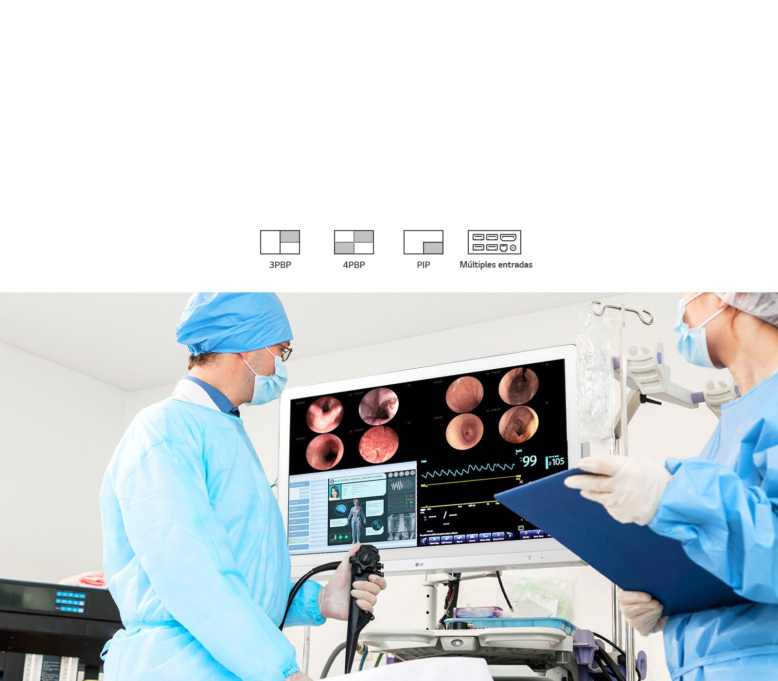 Varias señales en una pantalla