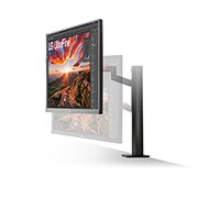 LG 31.5'' UHD 4K Ergo IPS Monitor with USB-C, perspective view, 32UN880K-B, thumbnail 4