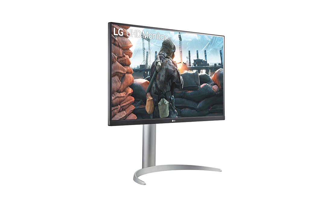 LG Monitor UHD 4K IPS DE 27'' con VESA DisplayHDR™ 400, Perspective view, 27UP650K-W, thumbnail 4