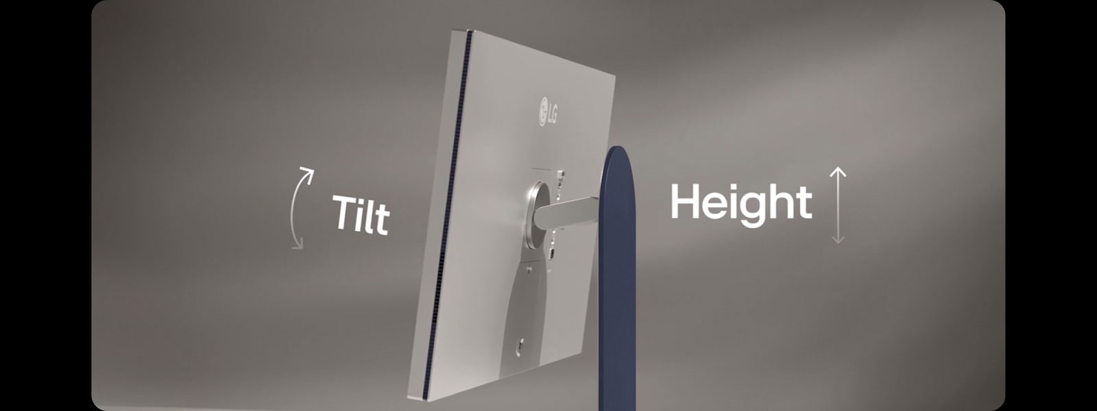 Un vídeo que muestra el diseño y la capacidad de ajuste del monitor UltraFine.