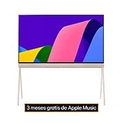 LG OLED | Objet Collection Posé con webOS y AI ThinQ, Posé vista de frente con ilustraciones abstractas y coloridas en la pantalla., 55LX1QPSA, thumbnail 1