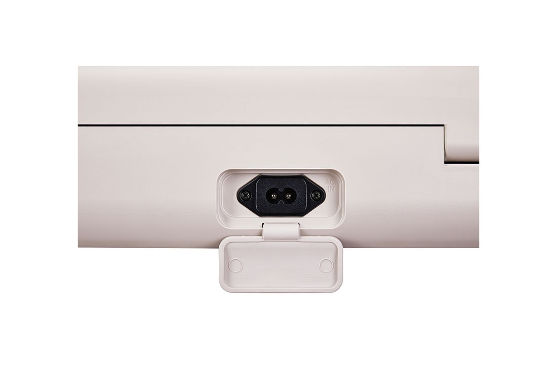 LG StanbyME Go 27'' Portátil Smart TV con ThinQ AI (Inteligencia Artificial), Primer plano del conector de alimentación, 27LX5QKNA, thumbnail 12