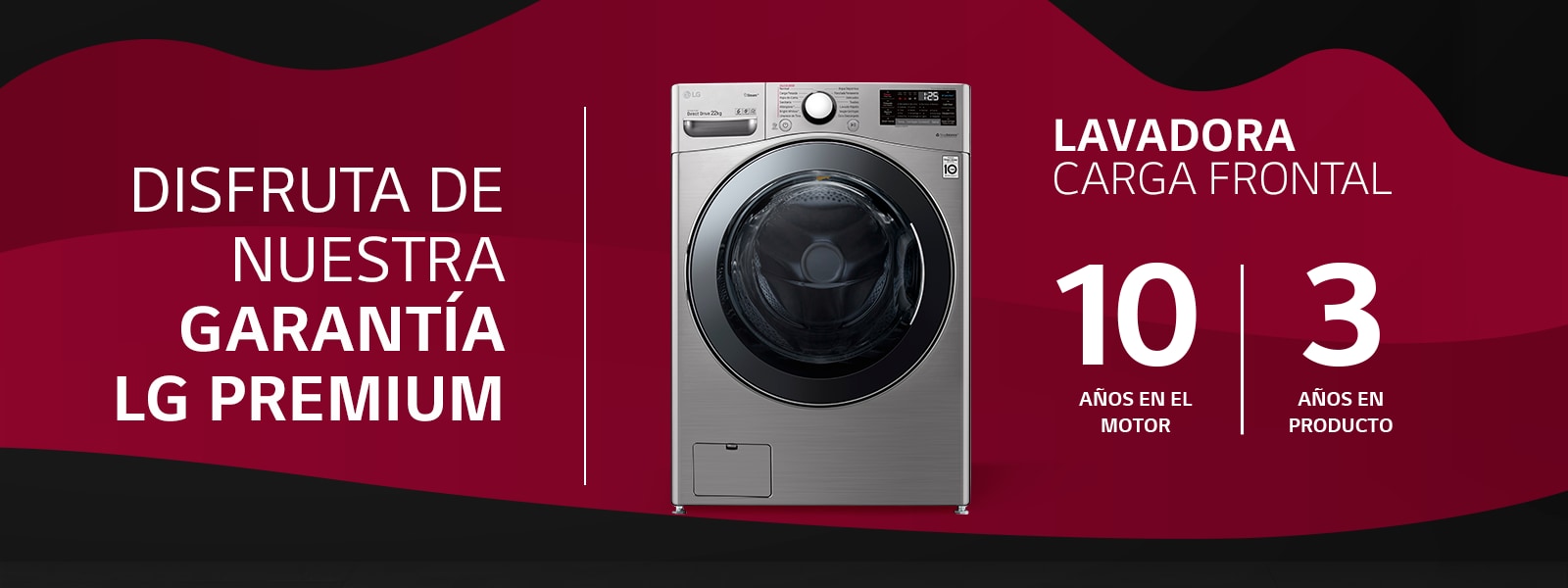 Garantía Premium LG - 10 años en el motor y 3 años en producto