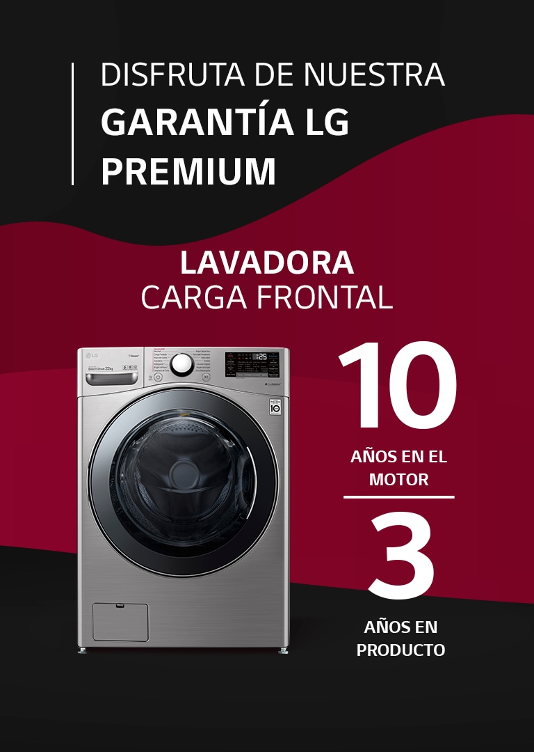 Garantía Premium LG - 10 años en el motor y 3 años en producto