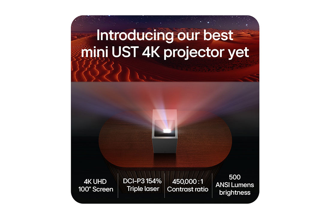 LG CineBeam S | Mini UST (Tiro Ultra corto) Proyector 4K con Dolby Atmos, mini ust projector image, PU615U, thumbnail 7