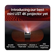 LG CineBeam S | Mini UST (Tiro Ultra corto) Proyector 4K con Dolby Atmos, mini ust projector image, PU615U, thumbnail 7