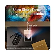 LG CineBeam S | Mini UST (Tiro Ultra corto) Proyector 4K con Dolby Atmos, ultra short throw image, PU615U, thumbnail 8