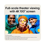 LG CineBeam S | Mini UST (Tiro Ultra corto) Proyector 4K con Dolby Atmos, Full-scale theater view image, PU615U, thumbnail 9