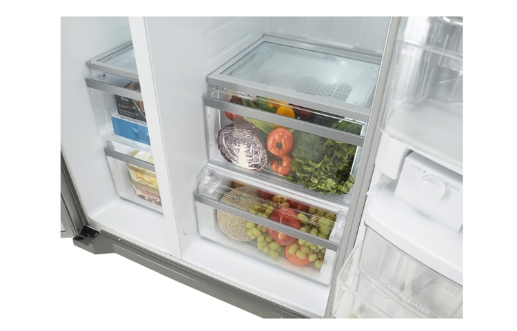 LG Refrigerador Side by Side con tecnología Inverter Linear Compressor y capacidad total de 522 L, GC-B207GLQV, thumbnail 7