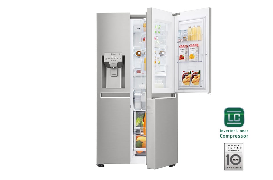 Refrigeradora Inverter DoorinDoor™ Cromada LG GS65SDP1 con 601 litros