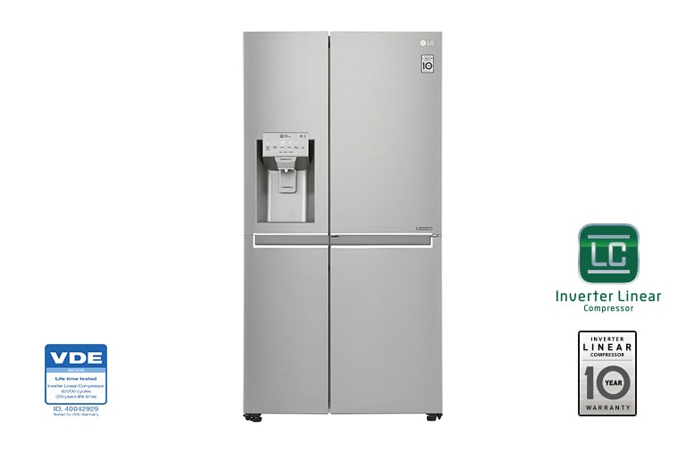 Refrigeradora Inverter DoorinDoor™ Cromada LG GS65SDP1 con 601 litros